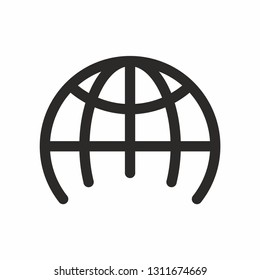 Globe icon vector. Internet symbol 