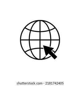 Globe icon vector. internet web sign symbol. vector illustration on white background