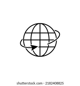 Globe icon vector. internet web sign symbol. vector illustration on white background