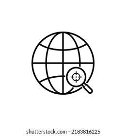 Globe icon vector. internet web sign symbol. vector illustration on white background