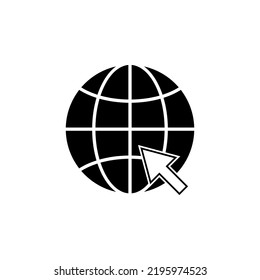 Globe icon vector. internet web sign symbol. vector illustration on white background