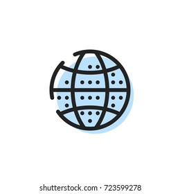 globe icon vector isolated