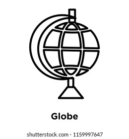Globe icon vector isolated on white background, Globe transparent sign , line or linear sign, element design in outline style