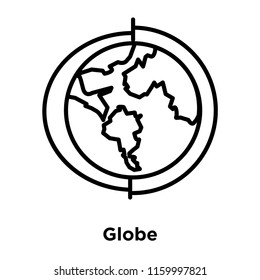 Globe icon vector isolated on white background, Globe transparent sign , line or linear sign, element design in outline style