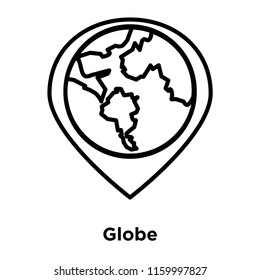 Globe icon vector isolated on white background, Globe transparent sign , line or linear sign, element design in outline style