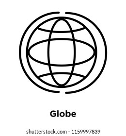 Globe icon vector isolated on white background, Globe transparent sign , line or linear sign, element design in outline style