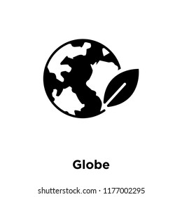 Globe icon vector isolated on white background, logo concept of Globe sign on transparent background, filled black symbol
