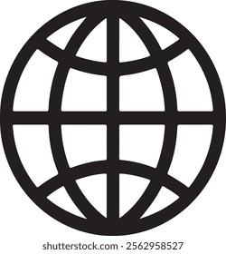 Globe icon Vector Isolated on White Background