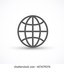 Globe Icon Vector Isolated On White Background For Your Design, Website, Logo, Application, UI.