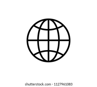 Globe icon vector logo template