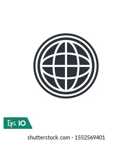 globe icon vector logo template design element