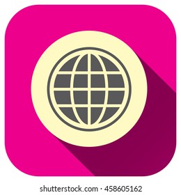 Globe icon, Vector logo for your design, symbol, application, website, UI