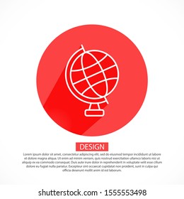 Globe icon vector. lorem ipsum Flat Design JPG