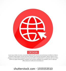 Globe icon vector. lorem ipsum Flat Design JPG