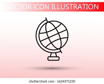 Globe icon vector. lorem ipsum Flat Design JPG