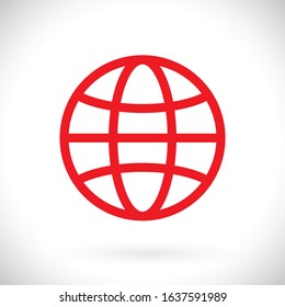 Globe icon vector. lorem ipsum Flat Design JPG
