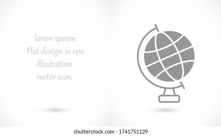 Globe icon vector. lorem ipsum Flat Design JPG