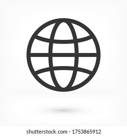 Globe icon vector. lorem ipsum Flat Design JPG