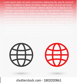 Globe icon vector. lorem ipsum Flat Design 