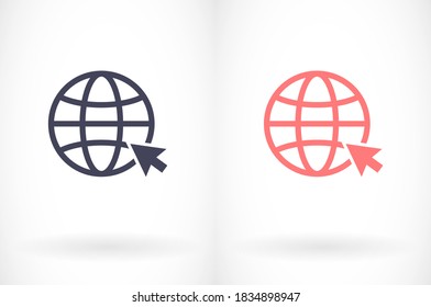 Globe icon vector. lorem ipsum Flat Design JPG