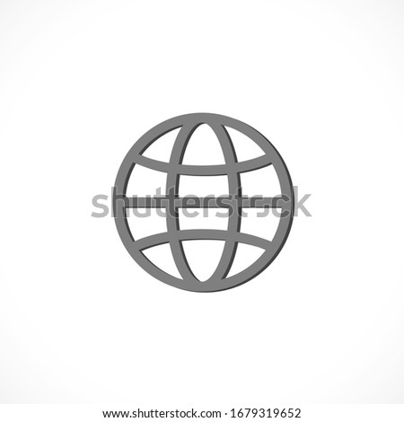 Globe icon vector. lorem ipsum Flat Design JPG