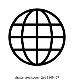 Vector de ícono del globo en un Botón metálico, que simboliza la red global de Internet y los viajes de negocios internacionales