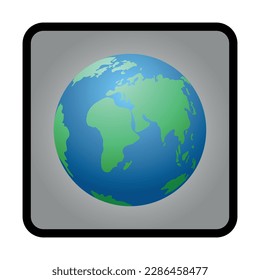 Globe icon. Vector on white background