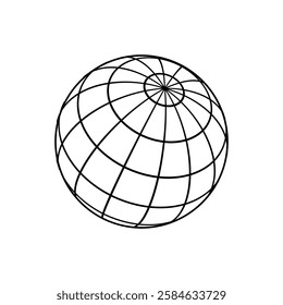Globe icon vector. Planet illustration sign. Earth symbol or logo.