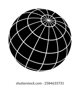 Globe icon vector. Planet illustration sign. Earth symbol or logo.