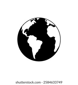Globe icon vector. Planet illustration sign. Earth symbol or logo.