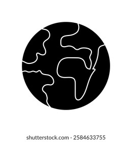 Globe icon vector. Planet illustration sign. Earth symbol or logo.