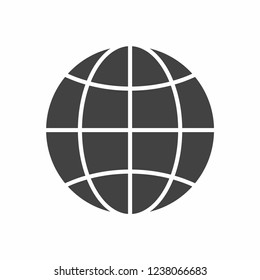 Globe icon vector. Planet symbol for web, app design