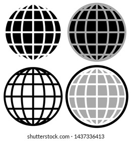 Globe icon vector set. earth illustration sign collection. planet symbol or logo.