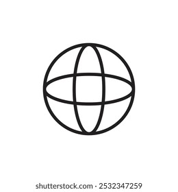 Globe icon Vector set outline