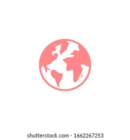 globe icon vector sign isolated for graphic and web design. globe symbol template color editable on white background.