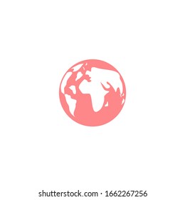 globe icon vector sign isolated for graphic and web design. globe symbol template color editable on white background.