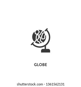 globe icon vector. globe sign on white background. globe icon for web and app