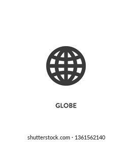 globe icon vector. globe sign on white background. globe icon for web and app
