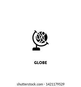 globe icon vector. globe sign on white background. globe icon for web and app