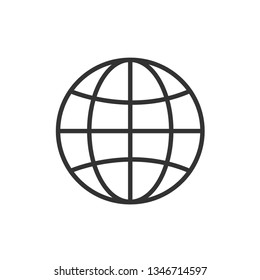 Globe Icon Vector - Sign Symbol Logo Template.