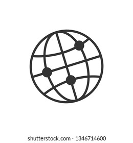 Globe Icon Vector - Sign Symbol Logo Template.