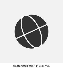 Globe Icon Vector Sign & Symbol. Presented in Glyph Style.