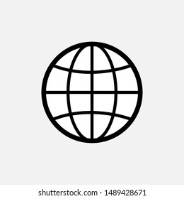 Globe Icon - Vector, Sign and Symbol for Design, Presentation, Website or Apps Elements.