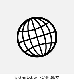 Globe Icon - Vector, Sign and Symbol for Design, Presentation, Website or Apps Elements.