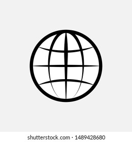 Globe Icon - Vector, Sign and Symbol for Design, Presentation, Website or Apps Elements.
