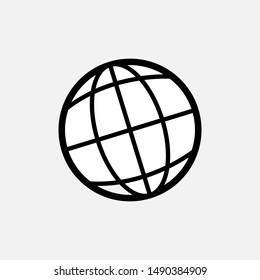 Globe Icon - Vector, Sign and Symbol for Design, Presentation, Website or Apps Elements.