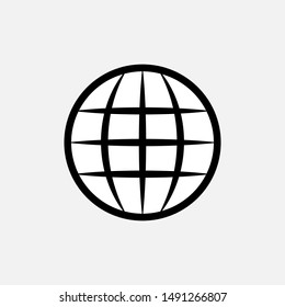 Globe Icon - Vector, Sign and Symbol for Design, Presentation, Website or Apps Elements.