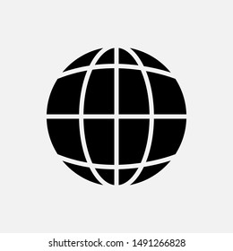 Globe Icon - Vector, Sign and Symbol for Design, Presentation, Website or Apps Elements.