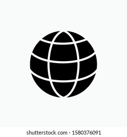 Globe Icon - Vector, Sign and Symbol for Design, Presentation, Website or Apps Elements.