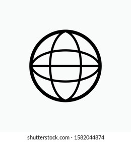 Globe Icon - Vector, Sign and Symbol for Design, Presentation, Website or Apps Elements.